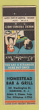 Matchbook Cover - Homestead Bar Grill Hoboken NJ