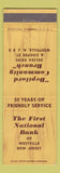 Matchbook Cover - First National Bank Westville NJ