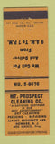 Matchbook Cover - Mount Prospect Cleaning Company Newark NJ