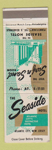 Matchbook Cover - Seaside Hotel Atlantic City NJ