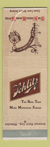 Matchbook Cover - Schlitz Brown Mottle Milwaukee WI WEAR