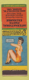 Matchbook Cover - International Photo Exchange Eugene OR pinup