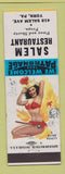Matchbook Cover - Salem Restaurant York PA pinup