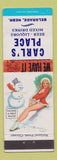 Matchbook Cover - Carl's Place Belgrade NE pinup WEAR