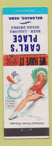 Matchbook Cover - Carl's Place Belgrade NE pinup WEAR