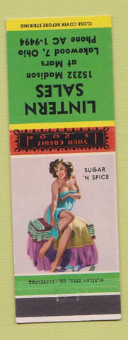 Matchbook Cover - Lintern Sales Lakewood OH pinup