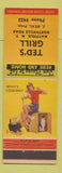 Matchbook Cover - Ted's Grill Mayfield NY pinup