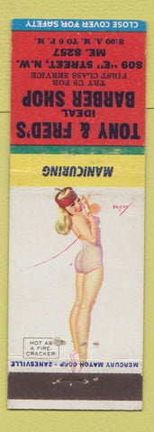Matchbook Cover - Tony & Fred's Barber Shop Washington DC? Pinup