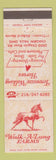 Matchbook Cover - Walk A Long Farms Chagrin Falls OH