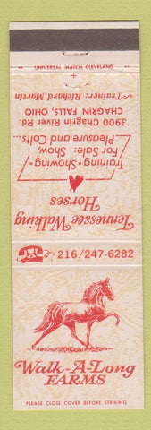 Matchbook Cover - Walk A Long Farms Chagrin Falls OH
