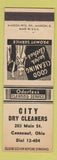 Matchbook Cover - City Dry Cleaners Conneaut OH
