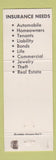 Matchbook Cover - Rickard Wilson Insurance Real Estate Medina OH