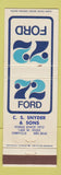 Matchbook Cover - 1972 Ford CS Snyder Orrville