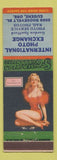 Matchbook Cover - International Photo Exchange Eugene OR pinup