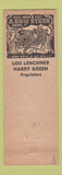 Matchbook Cover - Montana Bar Cafe Hotel San Francisco  CA pinup