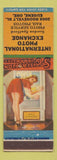Matchbook Cover - International Photo Exchange Eugene OR pinup