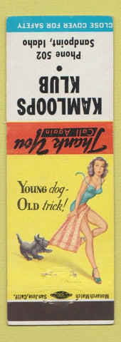 Matchbook Cover - Kamloops Klub Sandpoint ID pinup