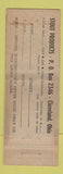 Matchbook Cover - Stout Products Cleveland OH
