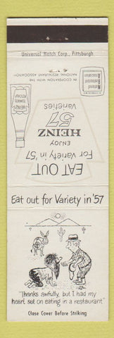 Matchbook Cover - Heinz 57 Ketchup