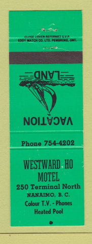 Matchbook Cover - Westward Ho Motel Nanaimo BC