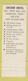 Matchbook Cover - Anchor Motel Nashville TN