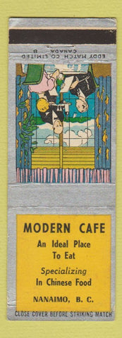 Matchbook Cover - Modern Cafe Nanaimo BC
