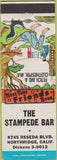 Matchbook Cover - Stampede Bar Northridge CA hillbilly