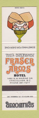 Matchbook Cover - Fraser Arms Hotel Vancouver BC