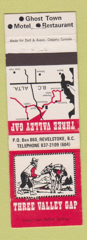 Matchbook Cover - Three Valley Gap Motel Revelstoke BC