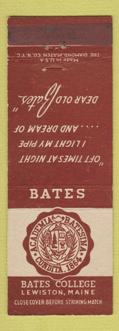 Matchbook Cover - Bates College Lewiston ME