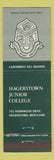 Matchbook Cover - Hagerstown Junior College MD