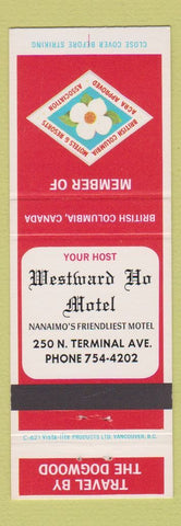 Matchbook Cover - Westward Ho Motel Nanaimo BC