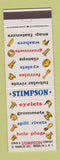 Matchbook Cover - Stimpson Eyelets Grommets Brooklyn NY