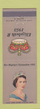 Matchbook Cover - Queen Elizabeth 1953 Coronation