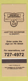 Matchbook Cover - Olde Tymes Restaurant Lounge Brandon MB?