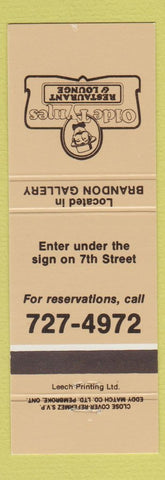 Matchbook Cover - Olde Tymes Restaurant Lounge Brandon MB?