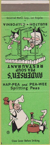 Matchbook Cover - Andersen's Pea Soup Buellton CA