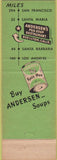 Matchbook Cover - Andersen's Pea Soup Buellton CA