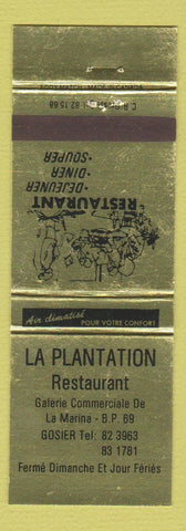 Matchbook Cover - La Plantation Restaurant QC WEAR