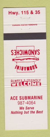 Matchbook Cover - Ace Submarine Sandwiches