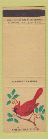 Matchbook Cover - Ohio Blue Tip Matches Kentucky Cardinal