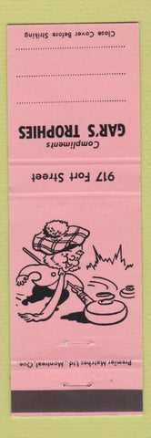 Matchbook Cover - Gar's Trophies