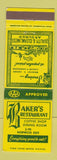 Matchbook Cover - Baker's Restaurant Norwich OH