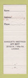 Matchbook Cover - Jamie's on 7 Livonia MI
