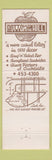 Matchbook Cover - The Hillside Restaurant Plymouth MI