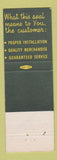 Matchbook Cover - Watson Bros Plumbing Heating Port Huron MI
