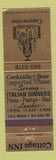 Matchbook Cover - Cottage Inn Cappuccino Ann Arbor MI