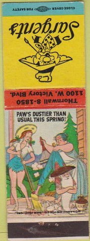 Matchbook Cover - Sargent's Burbank CA Hillbilly w/ extra hillbilly!