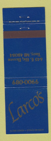 Matchbook Cover - Larco's Troy MI