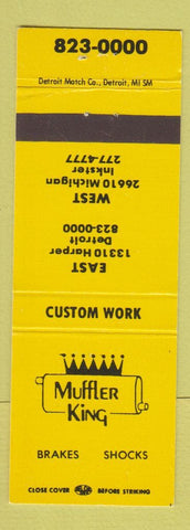Matchbook Cover - Muffler King Brakes Shops Detroit Inkster MI